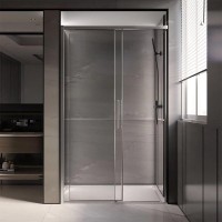 Дверь для душевого уголка Veconi Premium Trento PTD-40CH 130 см, профиль хром, стекло прозрачное