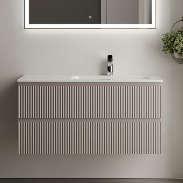 Тумба с раковиной Sancos Snob R 100 см, R, doha soft