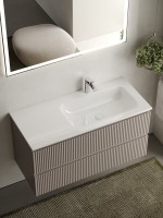 Тумба с раковиной Sancos Snob R 100 см, R, doha soft