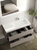 Тумба с раковиной Sancos Snob R 100 см, R, doha soft