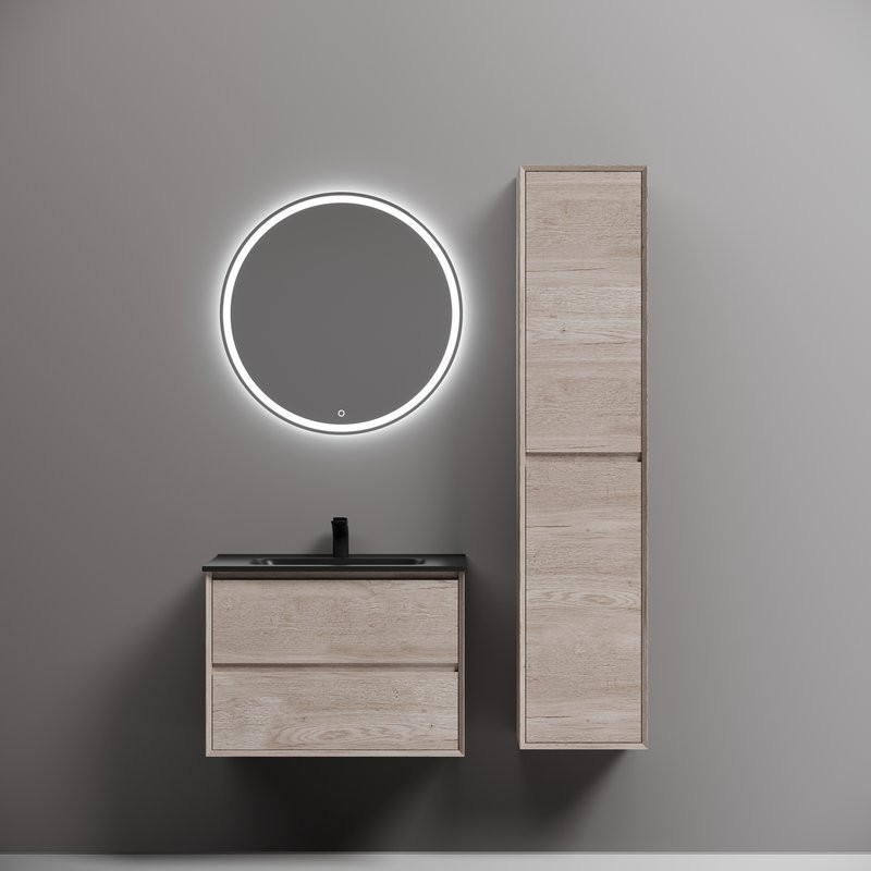 Мебель для ванной комнаты Sancos Marmi 2.0 70 дуб галифакс натуральный, раковина CN7007MB