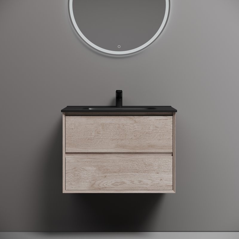 Мебель для ванной комнаты Sancos Marmi 2.0 70 дуб галифакс натуральный, раковина CN7007MB