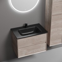 Мебель для ванной комнаты Sancos Marmi 2.0 70 дуб галифакс натуральный, раковина CN7007MB