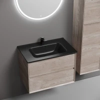 Мебель для ванной комнаты Sancos Marmi 2.0 70 дуб галифакс натуральный, раковина CN7007MB