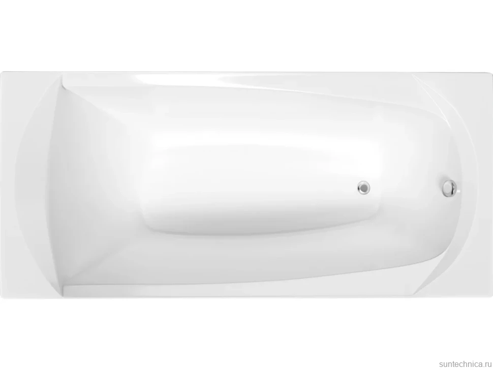 Акриловая ванна 1MarKa Elegance 170x70 см, пристенная, белая, с каркасом