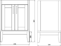Мебель для ванной комнаты ValenHouse Эйвори 60 белая