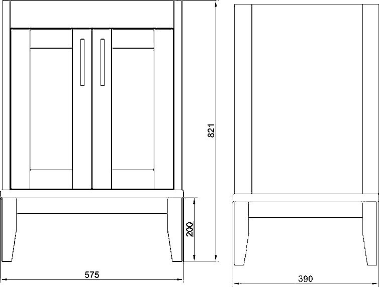 Мебель для ванной комнаты ValenHouse Эйвори 60 белая