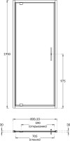 Душевой уголок KERAMA MARAZZI Vetro 80х100 см, профиль хром
