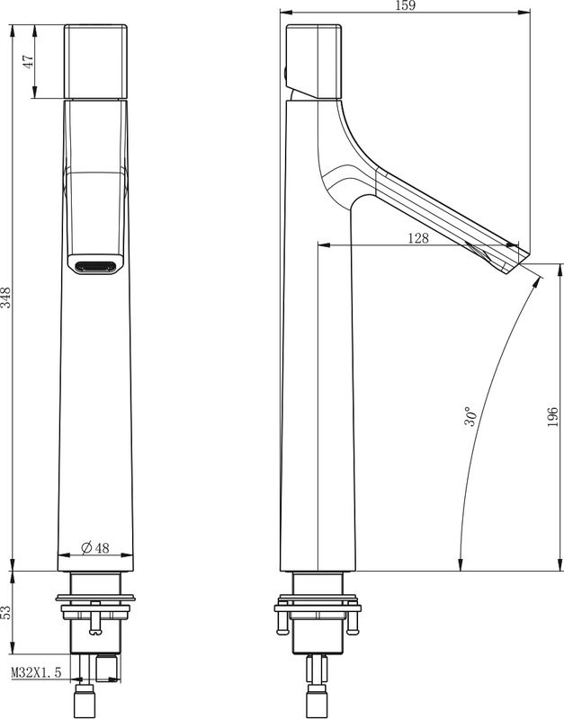 Смеситель для раковины Wonzon & Woghand WW-H1011-MW белый матовый