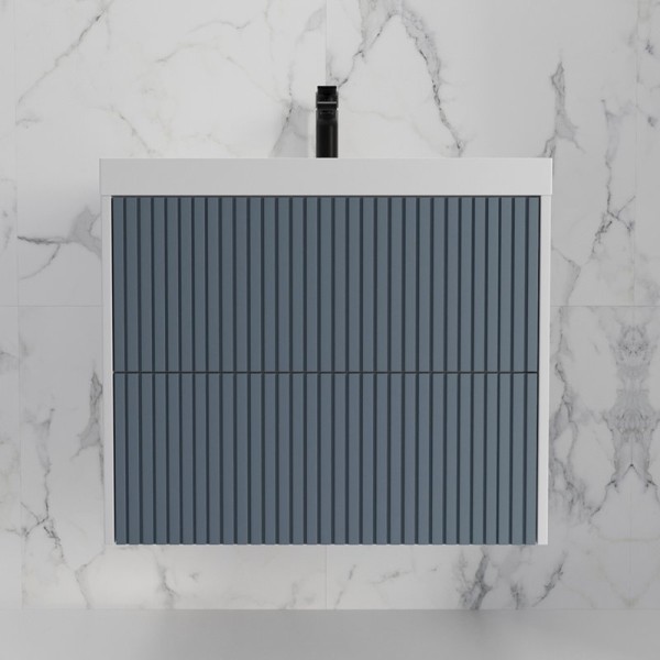 Тумба с раковиной Style Line Стокгольм 70 подвесная, графит софт