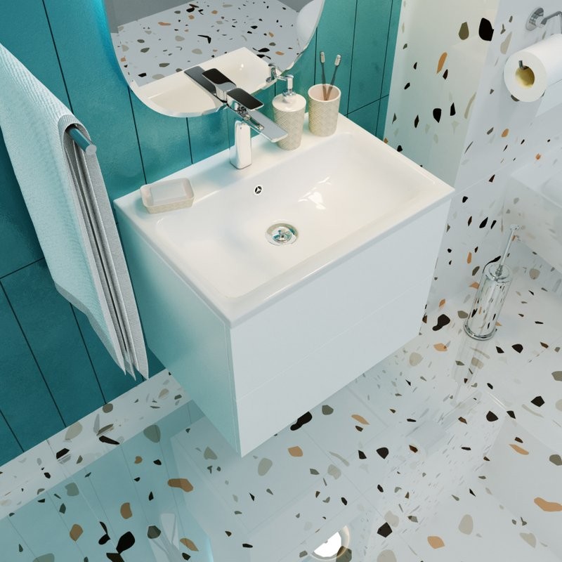 Тумба с раковиной Marka One Elena 60 push