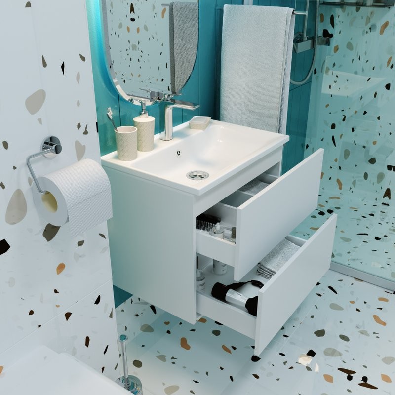 Тумба с раковиной Marka One Elena 60 push