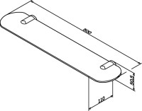 Полка под зеркало AM.PM Joy A8434700 50 см, стеклянная Полка под зеркало AM.PM Joy A8434700 50 см, стеклянная
