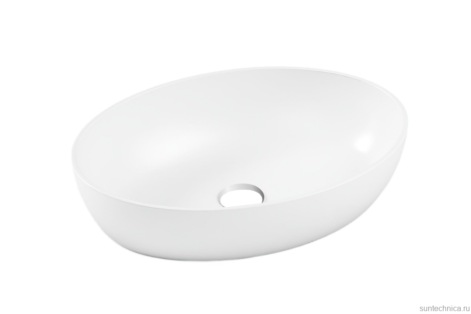 Накладная раковина Belux Турин 54 глянцевая белая, овальная