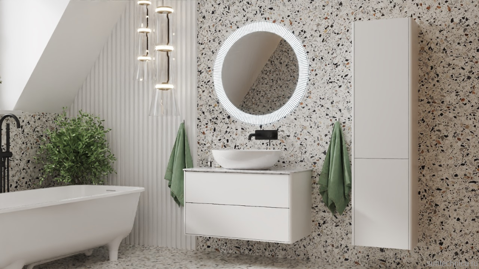 Накладная раковина Belux Турин 54 глянцевая белая, овальная