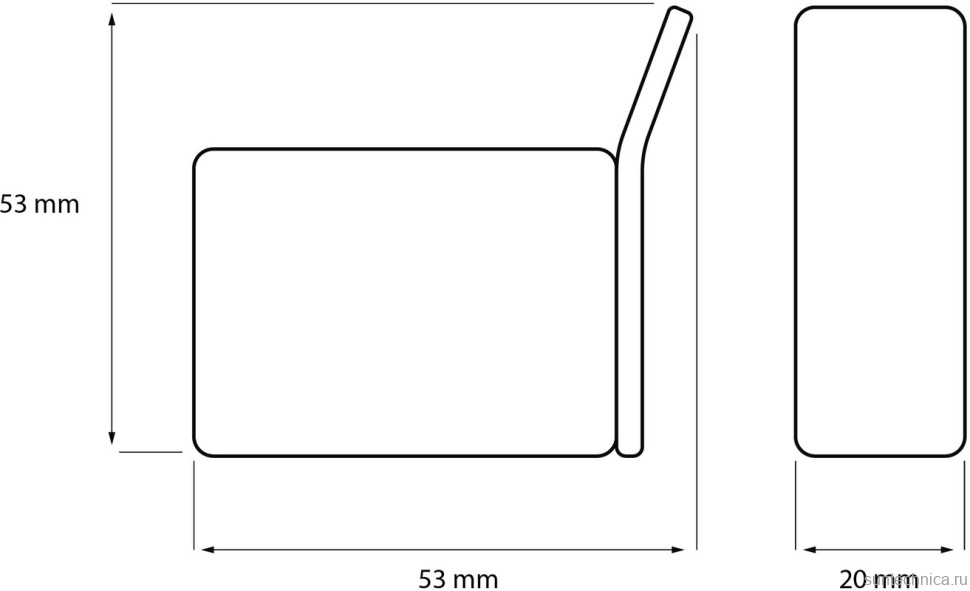 Крючок DEKOR BANYO SS 304 008 хром, на шурупах