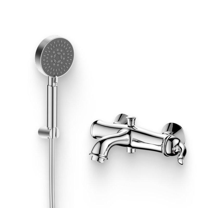 Душевой комплект Смеситель BelBagno Tiffani TIF-VASM-CRM + Гарнитур BB-DFS-5-CRM