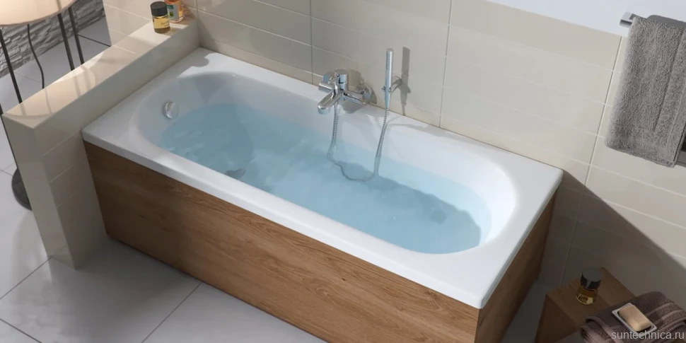 Акриловая ванна Triton Ультра Ультра 170x70 см, встраиваемая, белая, с каркасом