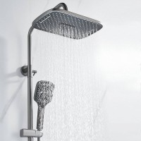 Душевая стойка Shevanik S4036T оружейная сталь