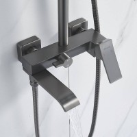 Душевая стойка Shevanik S4036T оружейная сталь