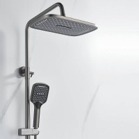 Душевая стойка Shevanik S4036T оружейная сталь