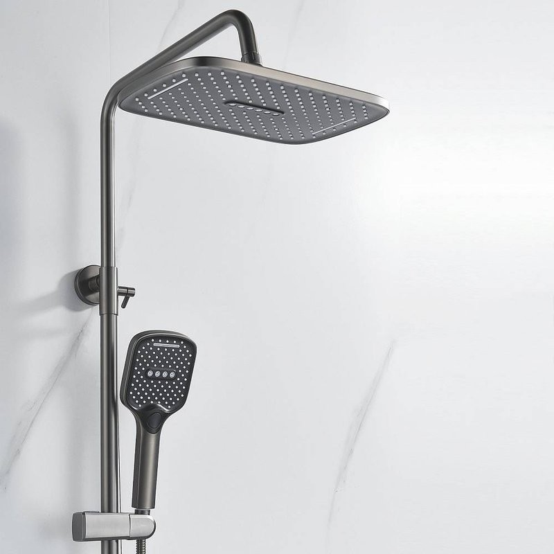 Душевая стойка Shevanik S4036T оружейная сталь