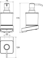 Дозатор для жидкого мыла Ravak 10° TD 231 настенный, хром