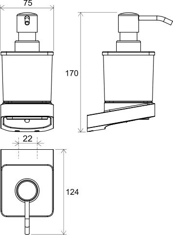 Дозатор для жидкого мыла Ravak 10° TD 231 настенный, хром