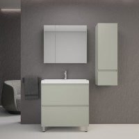 Мебель для ванной комнаты Style Line Манхэттен 80 напольная, олива, раковина Andrea Classic 80