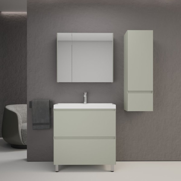 Мебель для ванной комнаты Style Line Манхэттен 80 напольная, олива, раковина Andrea Classic 80