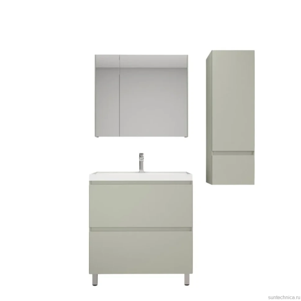Мебель для ванной комнаты Style Line Манхэттен 80 напольная, олива, раковина Andrea Classic 80