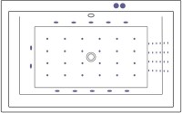 Акриловая ванна Excellent Crown Lux Crown Lux WAEX.CRO19.NANO 190x120 см, пристенная, с гидромассажем, белая, для двоих, со сливом-переливом