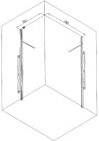 Душевой уголок Ceruttispa Premiata B 120-8 100x100, профиль черный