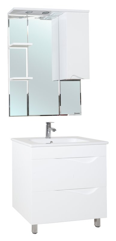 Зеркало Bellezza Эйфория R 80 белое, с подсветкой