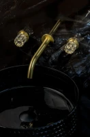 Смеситель для раковины Boheme Elegante 152-2-MG-EL С ВНУТРЕННЕЙ ЧАСТЬЮ, матовое золото Смеситель для раковины Boheme Elegante 152-2-MG-EL С ВНУТРЕННЕЙ ЧАСТЬЮ, матовое золото