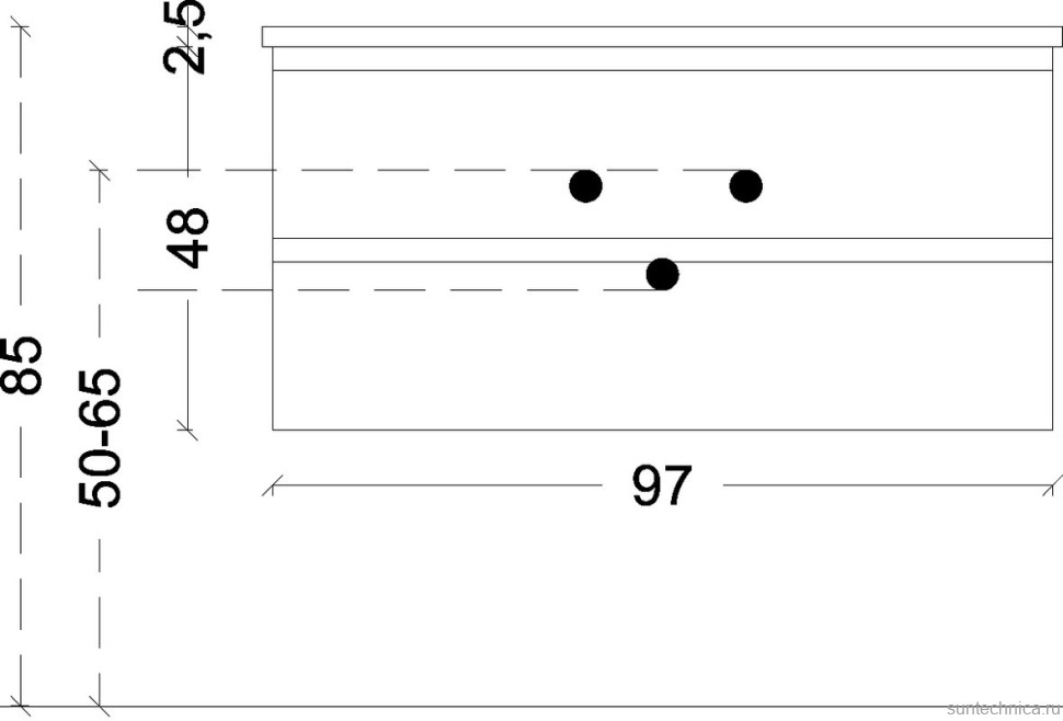 Тумба с раковиной Armadi Art Capolda 100 с ручкой дерево