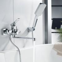 Смеситель для ванны с душем Shevanik S9902 хром Смеситель для ванны с душем Shevanik S9902 хром
