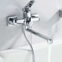 Смеситель для ванны с душем Shevanik S9902 хром Смеситель для ванны с душем Shevanik S9902 хром