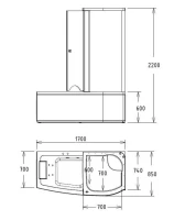 Акриловая ванна Gemy G8040 B R Акриловая ванна Gemy G8040 B R
