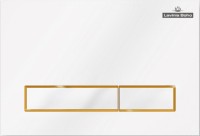 Комплект Lavinia Boho Унитаз подвесной One Rimless 3302103R + Крышка-сиденье One 33290200 с микролифтом + Инсталляция RelFix 38010010 + Кнопка RelFix 38050802 белая, золотой глянец + Дозатор RelFix 38040010