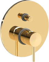 Комплект для ванной Paffoni Light KITZLIG015HG006 С ВНУТРЕННЕЙ ЧАСТЬЮ, медовое золото