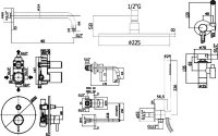 Комплект для ванной Paffoni Light KITZLIG015HG006 С ВНУТРЕННЕЙ ЧАСТЬЮ, медовое золото