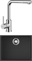 Комплект Мойка Omoikiri Bosen 54-U-BL черная + Смеситель Nakagawa С хром