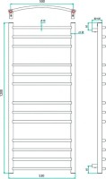 Полотенцесушитель электрический Grota Eco Calma 53х120