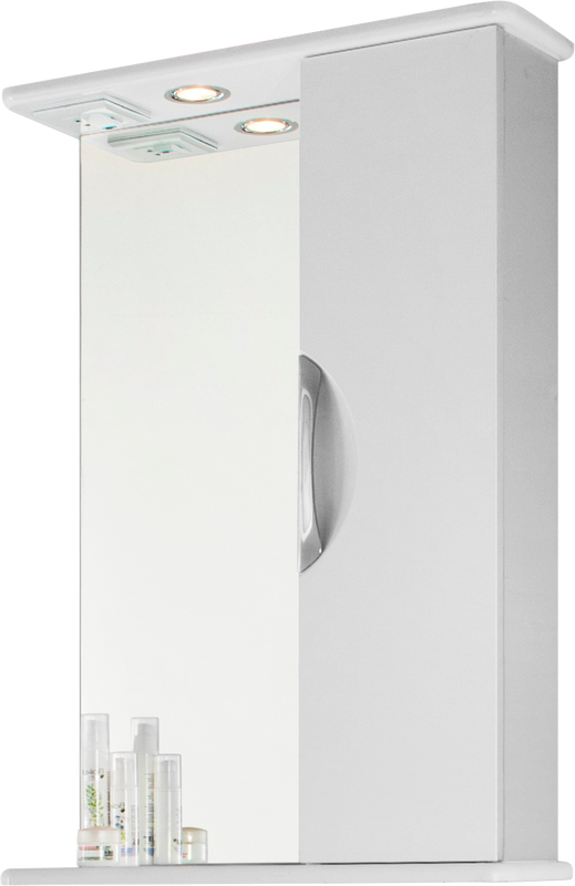 Зеркало Vod-Ok Лира R 55 белое