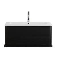 Тумба с раковиной Cezares Idra 100 1 ящик, nero opaco