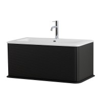 Тумба с раковиной Cezares Idra 100 1 ящик, nero opaco