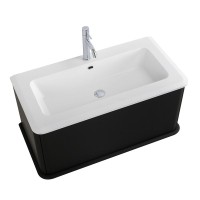 Тумба с раковиной Cezares Idra 100 1 ящик, nero opaco