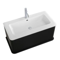 Тумба с раковиной Cezares Idra 100 1 ящик, nero opaco