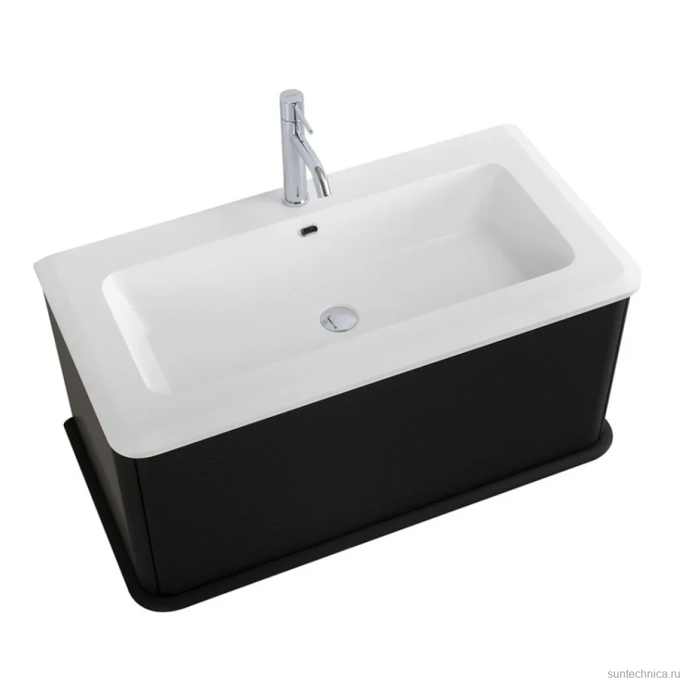 Тумба с раковиной Cezares Idra 100 1 ящик, nero opaco